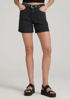 High Rise Denim Shorts for Tall Women