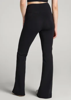 High Rise Split Flare Cotton Leggings for Tall Women