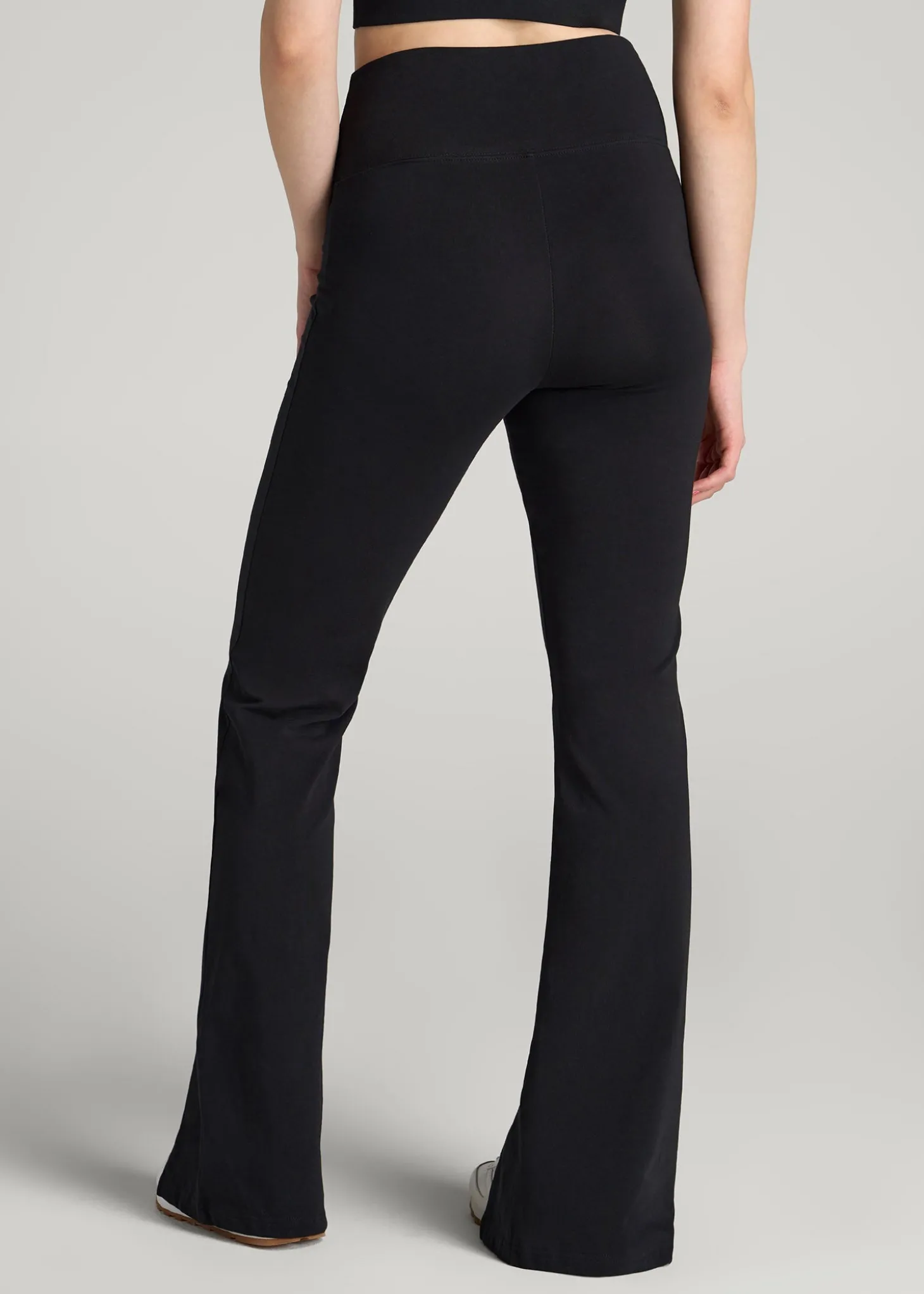 High Rise Split Flare Cotton Leggings for Tall Women
