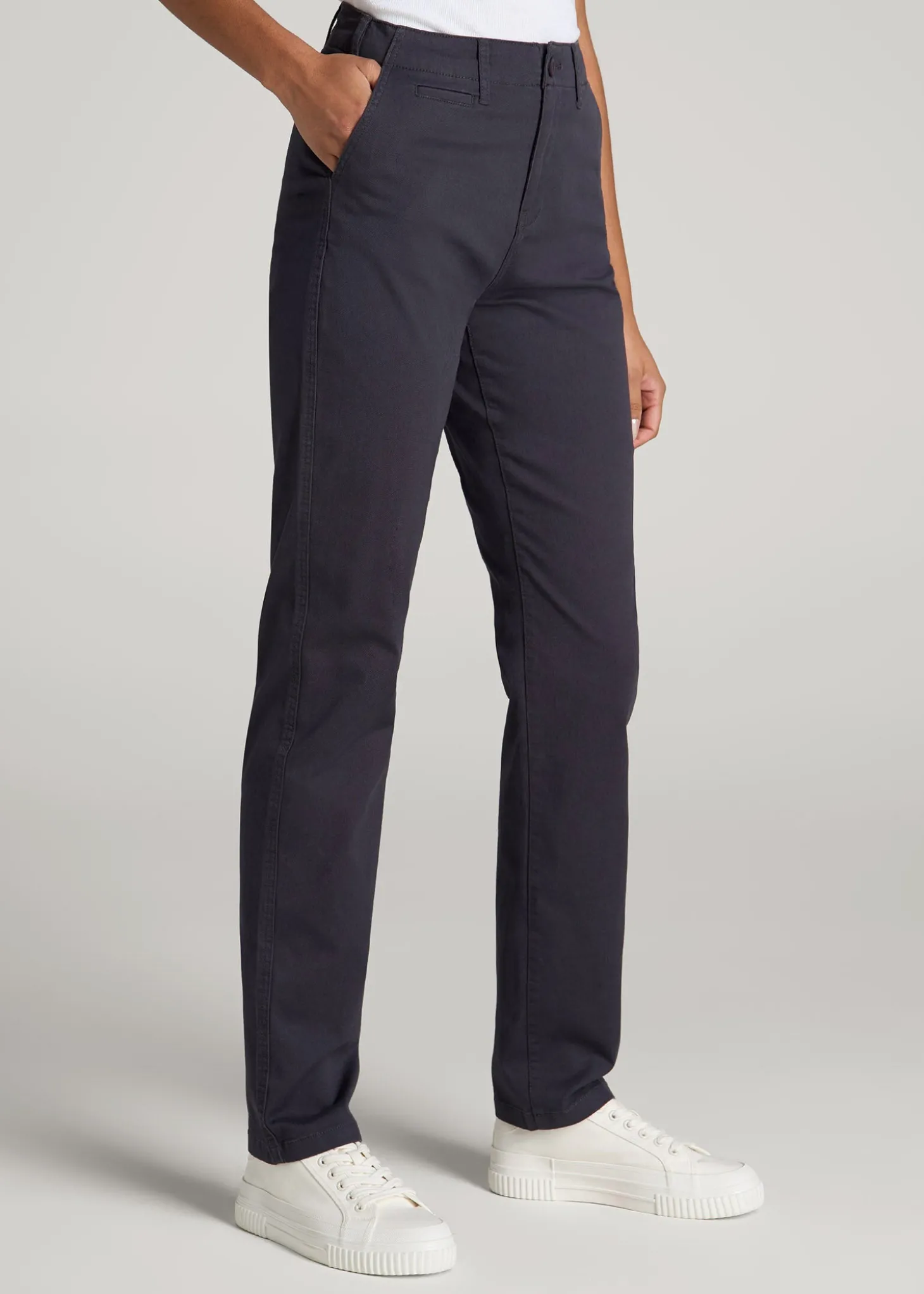 High Rise Tapered Chino Pants for Tall Women