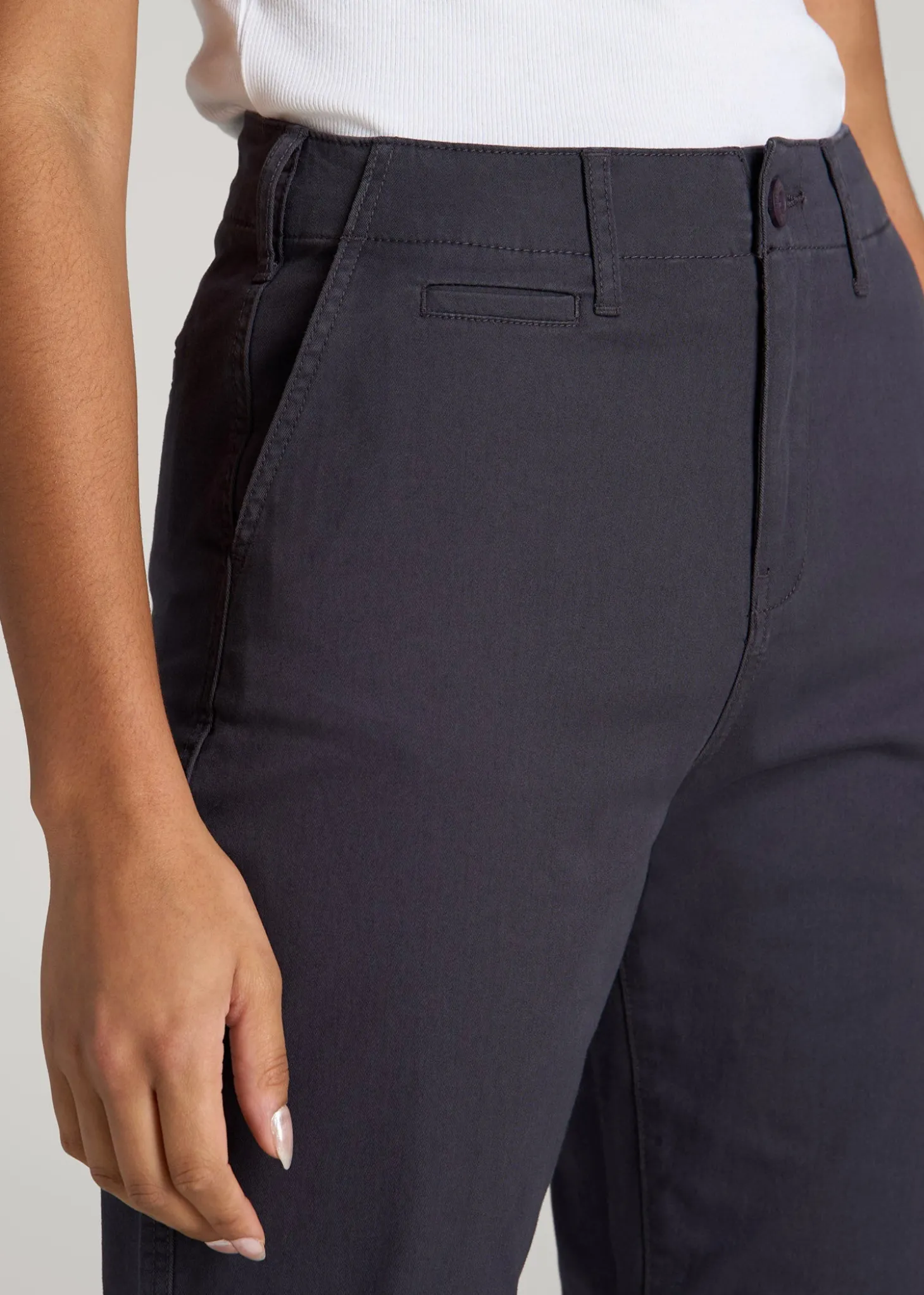 High Rise Tapered Chino Pants for Tall Women