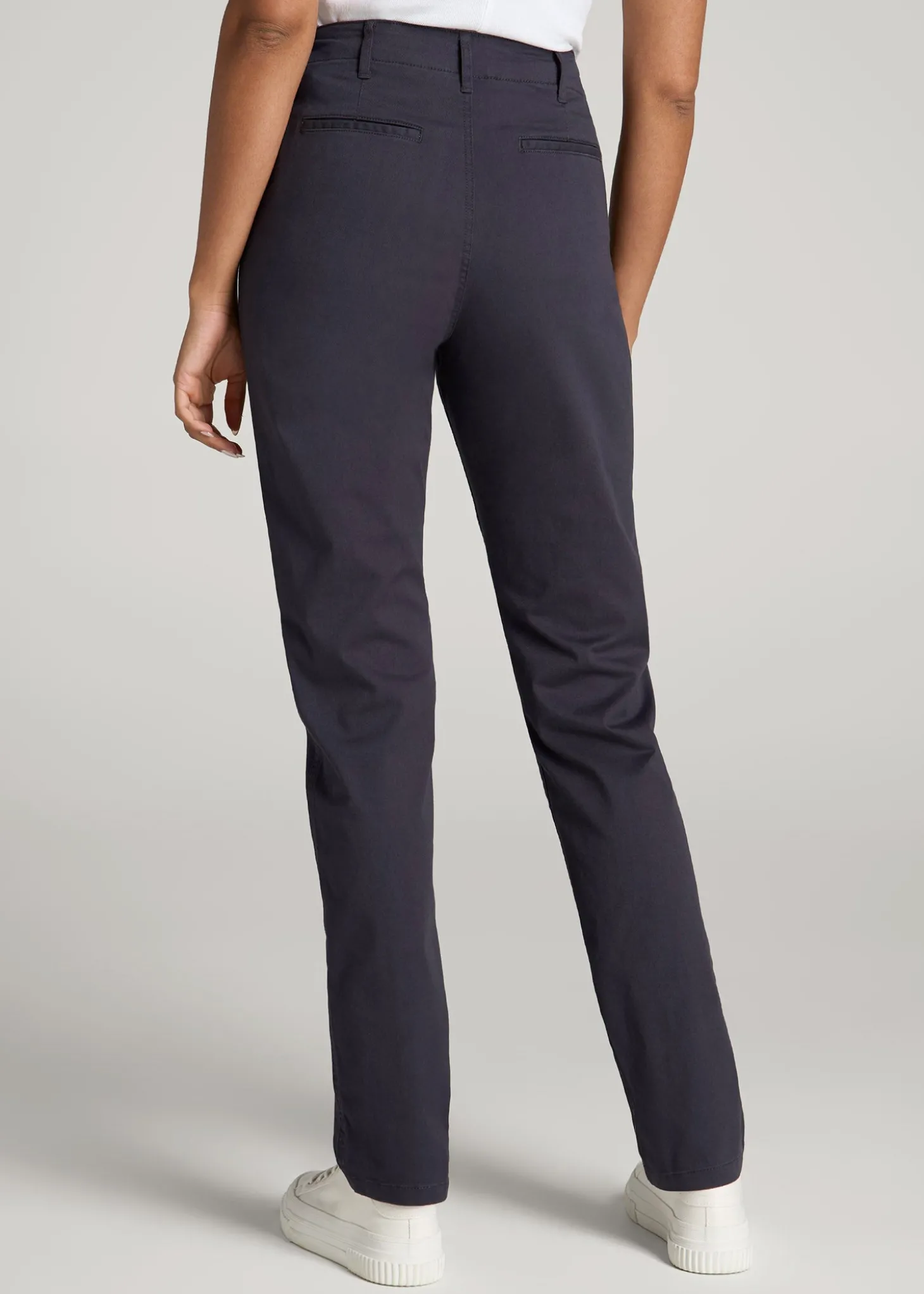High Rise Tapered Chino Pants for Tall Women