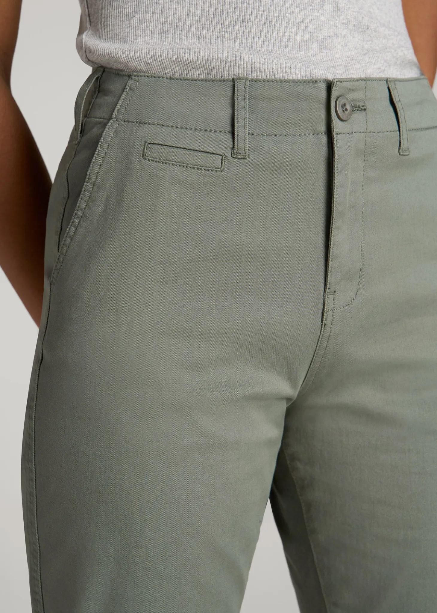 High Rise Tapered Chino Pants for Tall Women