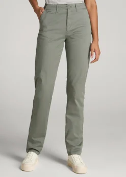 High Rise Tapered Chino Pants for Tall Women