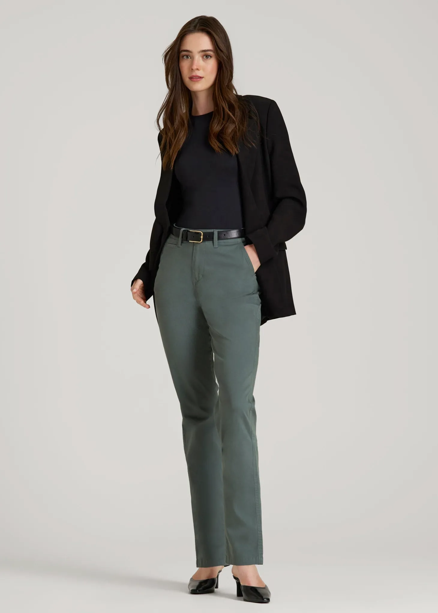 High Rise Tapered Chino Pants for Tall Women