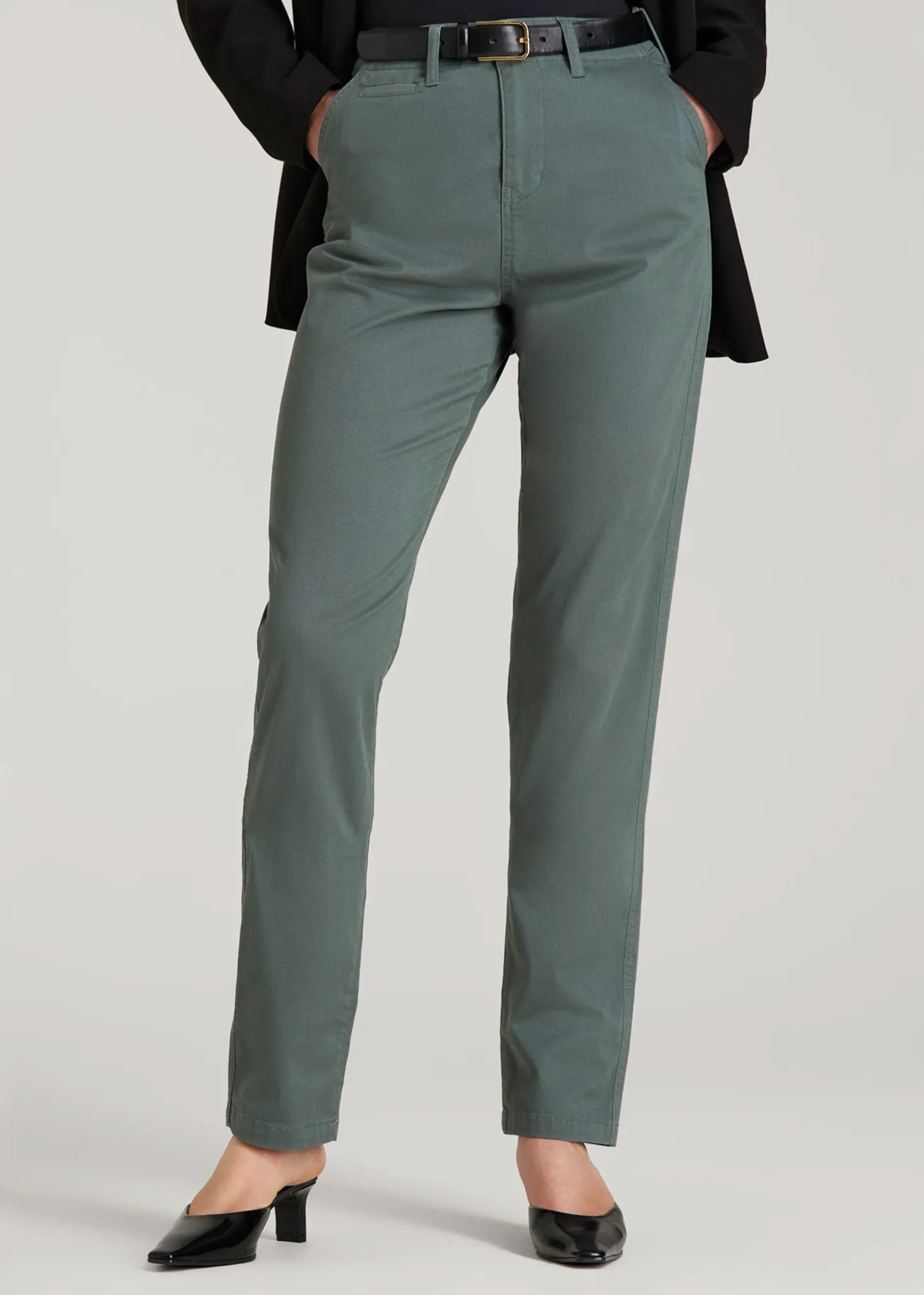 High Rise Tapered Chino Pants for Tall Women