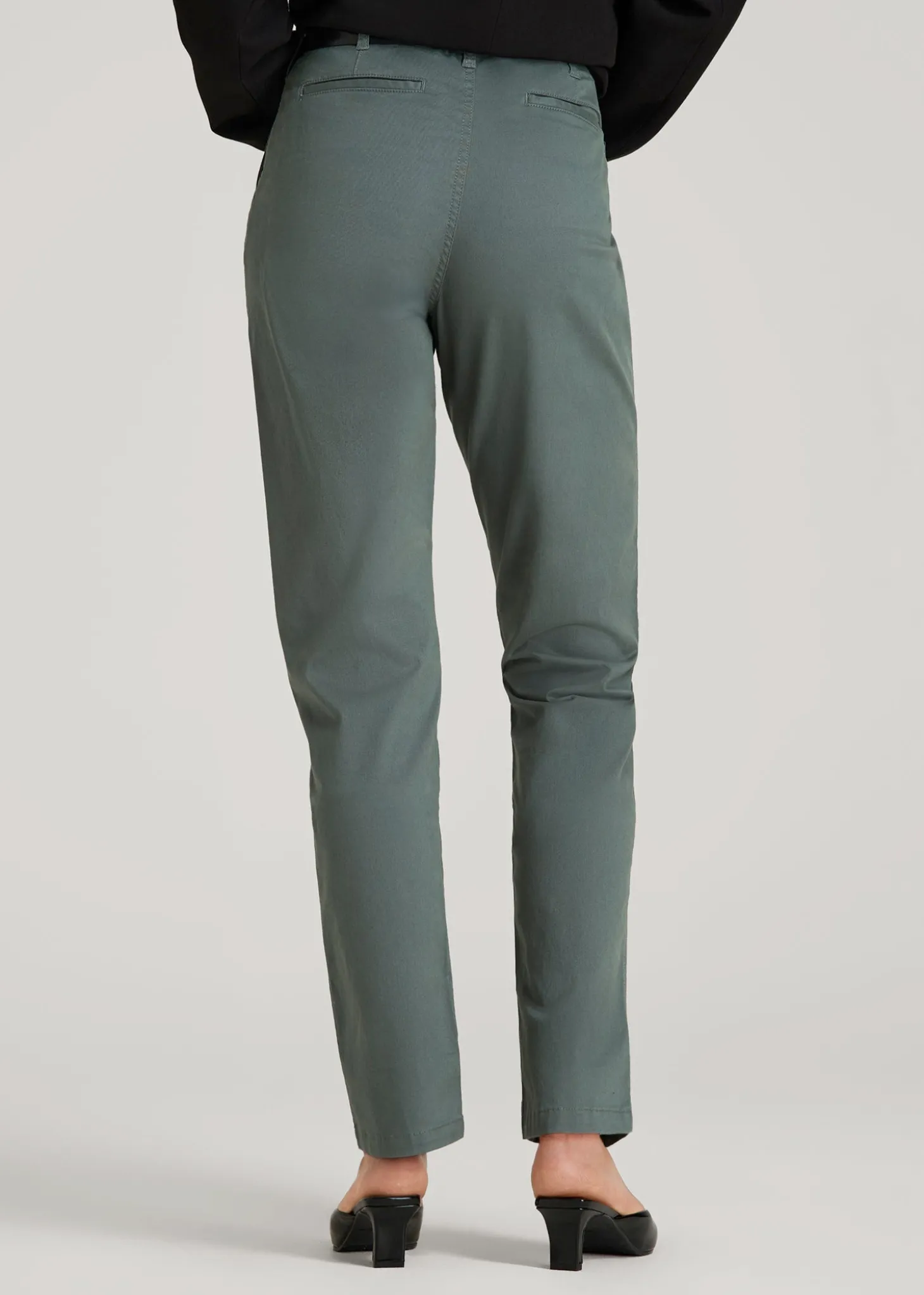 High Rise Tapered Chino Pants for Tall Women
