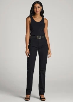 High Rise Tapered Chino Pants for Tall Women