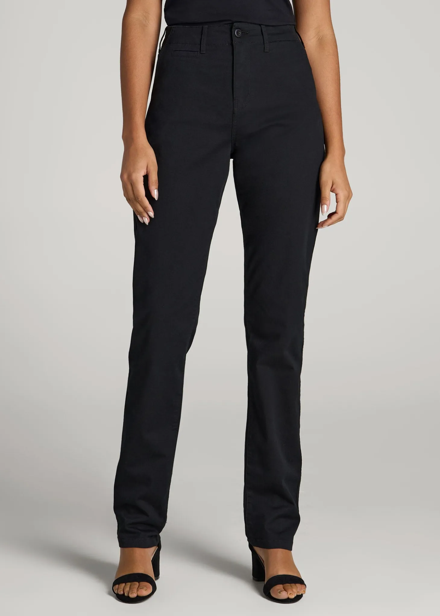 High Rise Tapered Chino Pants for Tall Women