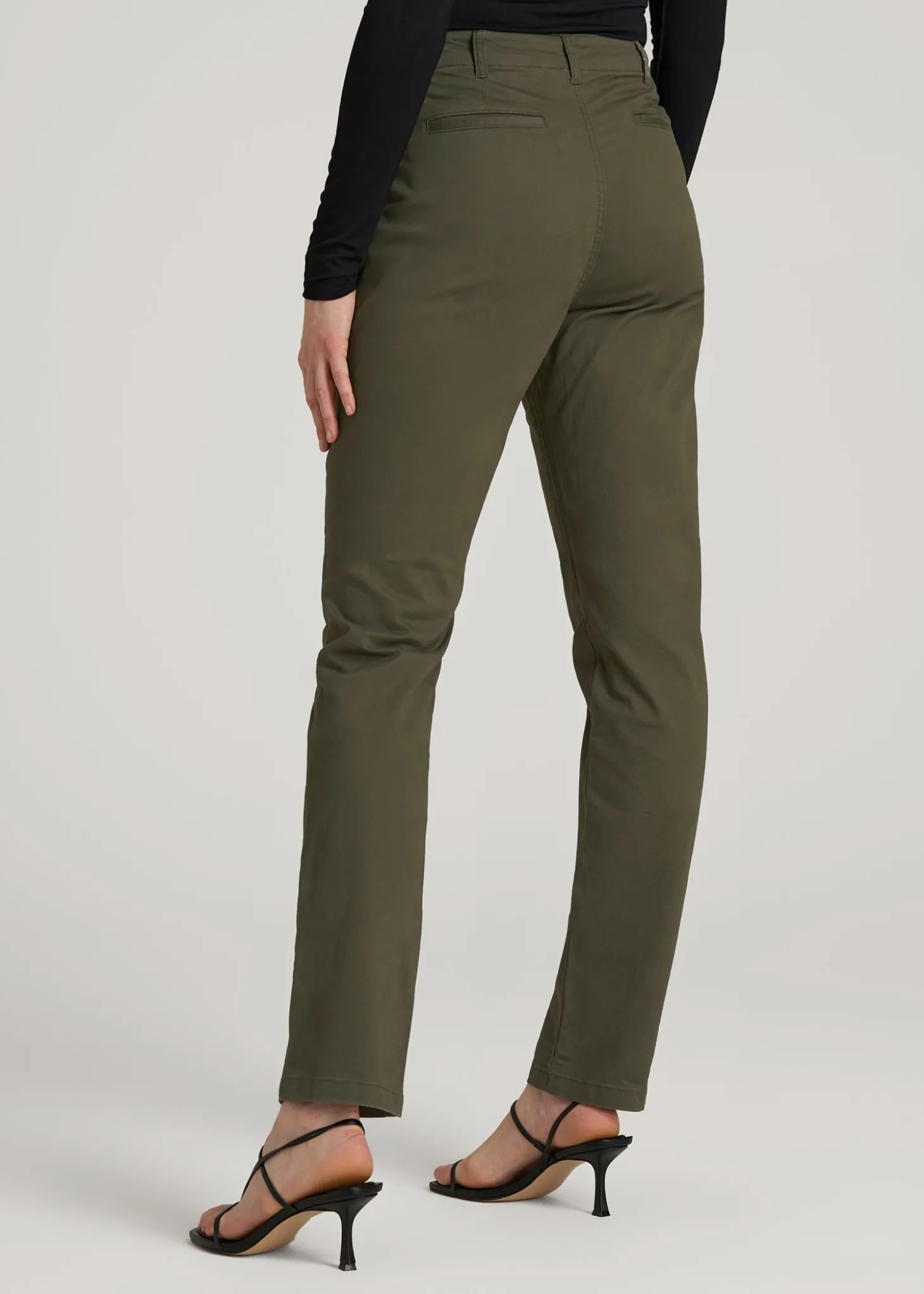 High Rise Tapered Chino Pants for Tall Women