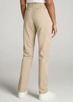 High Rise Tapered Chino Pants for Tall Women