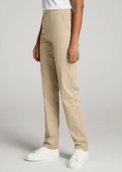 High Rise Tapered Chino Pants for Tall Women