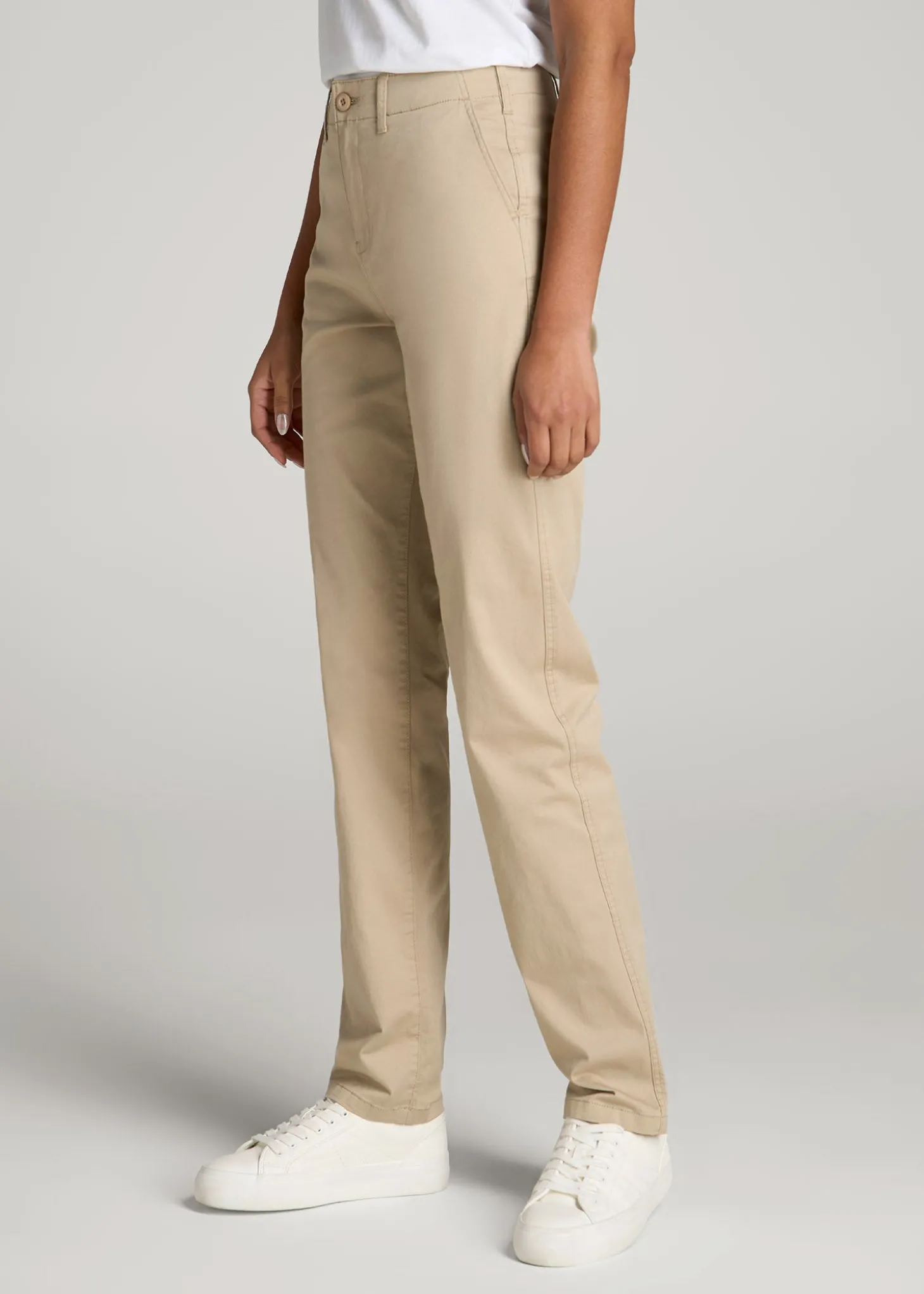 High Rise Tapered Chino Pants for Tall Women