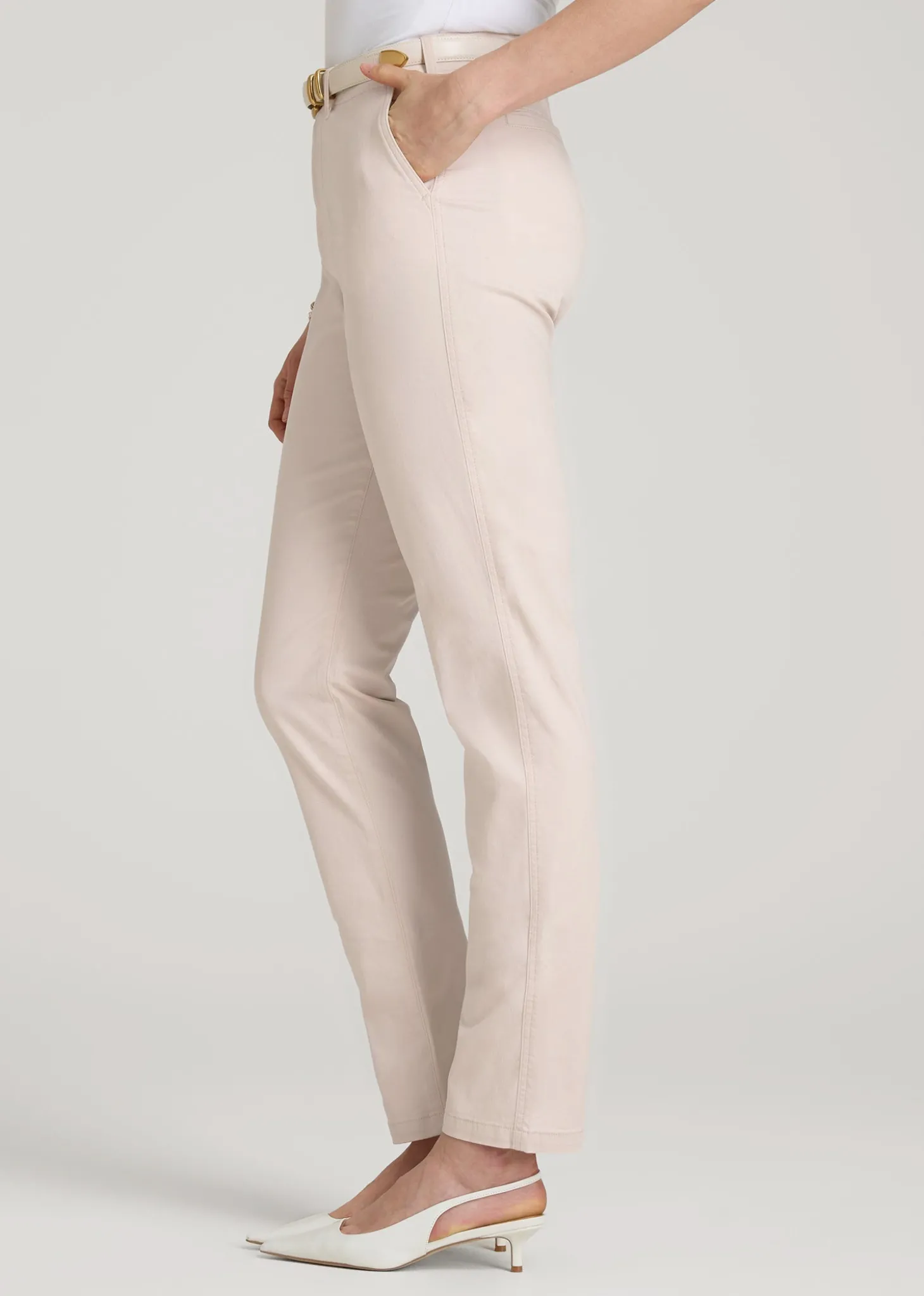 High Rise Tapered Chino Pants for Tall Women