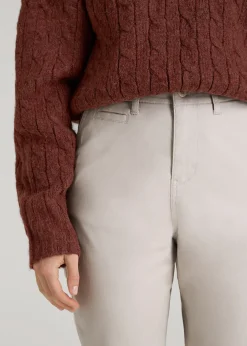 High Rise Tapered Chino Pants for Tall Women