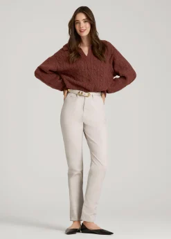 High Rise Tapered Chino Pants for Tall Women