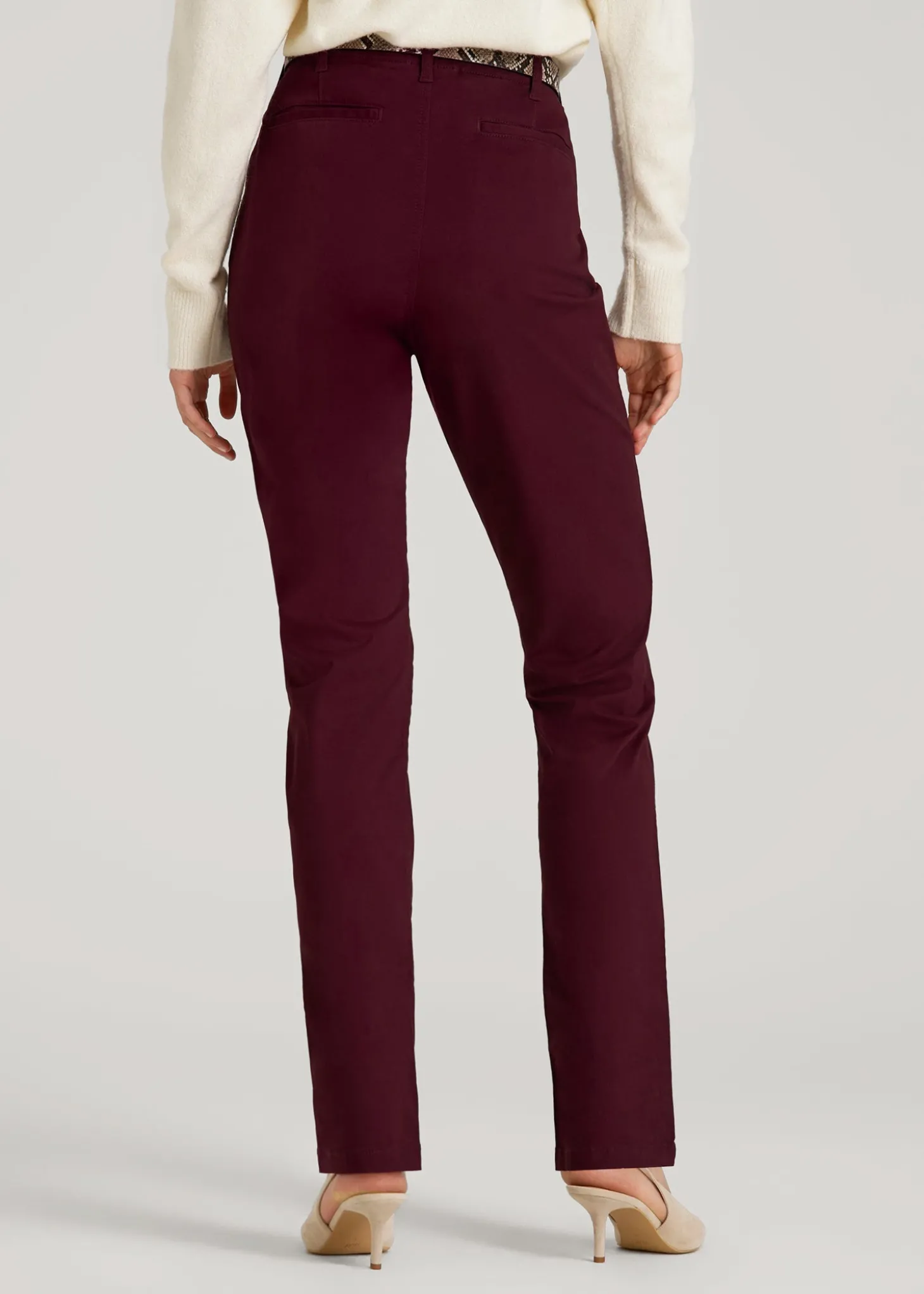High Rise Tapered Chino Pants for Tall Women