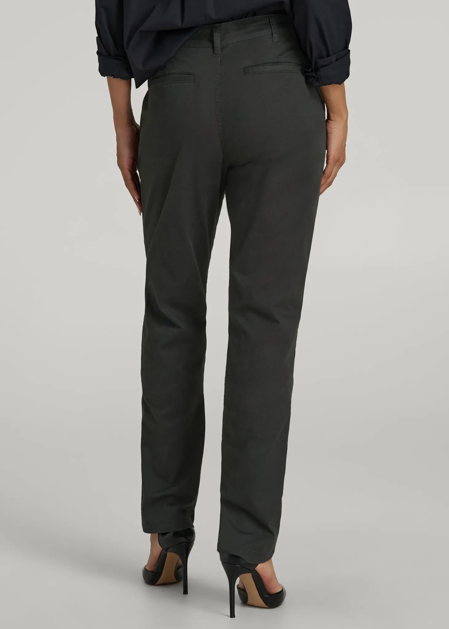 High Rise Tapered Chino Pants for Tall Women
