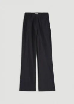 High Rise Wide Leg Flat Front Chinos for Tall Women