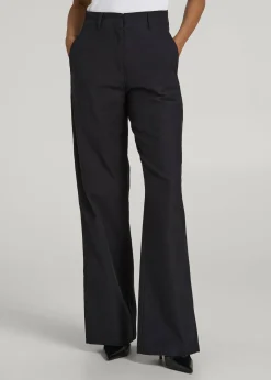 High Rise Wide Leg Flat Front Chinos for Tall Women