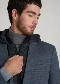 Hooded Bib Blazer for Tall Men