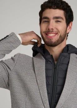Hooded Bib Blazer for Tall Men
