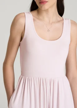 Jersey Tank Wide-Leg Jumpsuit with Pockets for Tall Women