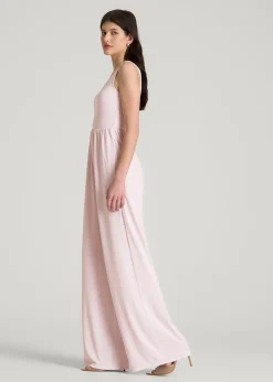Jersey Tank Wide-Leg Jumpsuit with Pockets for Tall Women