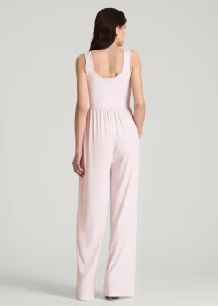 Jersey Tank Wide-Leg Jumpsuit with Pockets for Tall Women