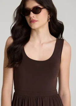 Jersey Tank Wide-Leg Jumpsuit with Pockets for Tall Women
