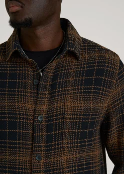 Lightweight Woven Overshirt for Tall Men