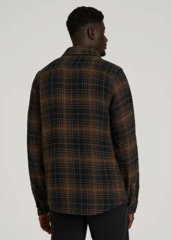 Lightweight Woven Overshirt for Tall Men