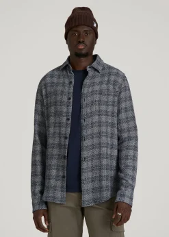 Lightweight Woven Overshirt for Tall Men