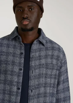 Lightweight Woven Overshirt for Tall Men