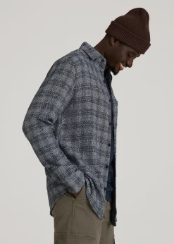 Lightweight Woven Overshirt for Tall Men
