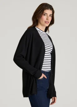 Linen Blend Knit Cardigan for Tall Women