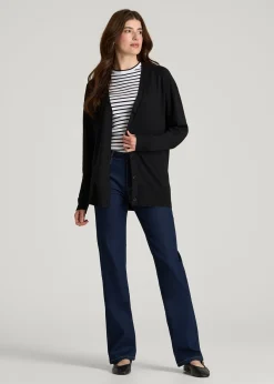 Linen Blend Knit Cardigan for Tall Women