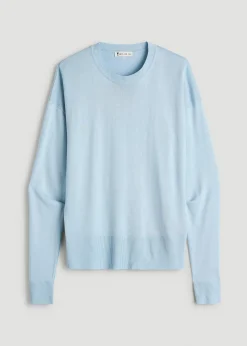 Linen Blend Knit Crewneck for Tall Women