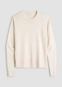 Linen Blend Knit Crewneck for Tall Women