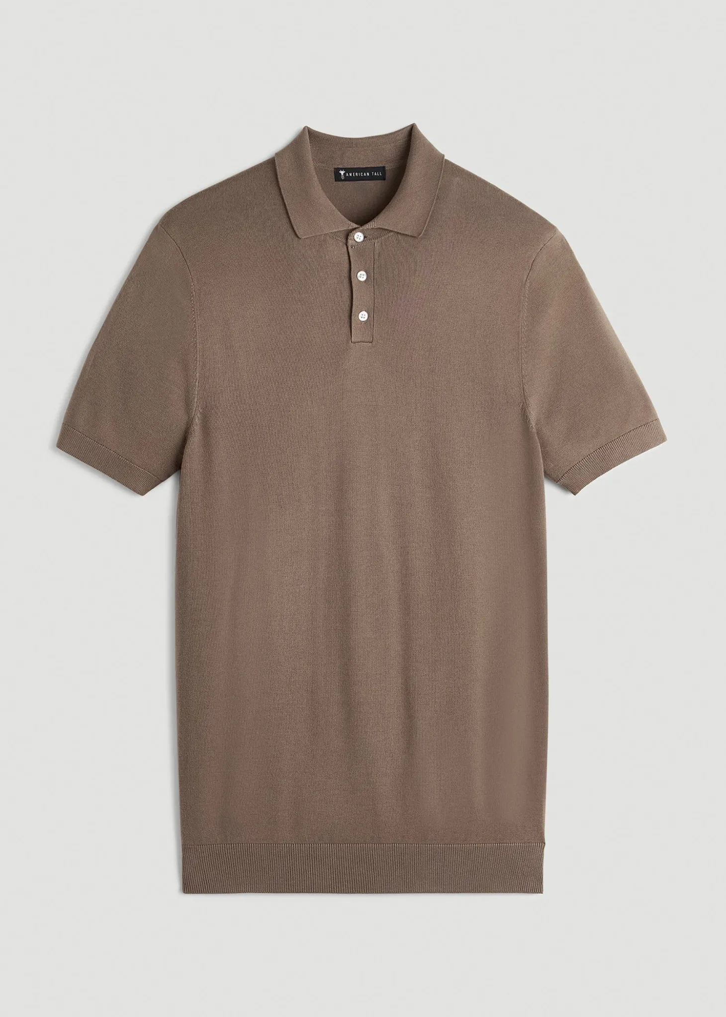 Linen Blend Knit Polo for Tall Men