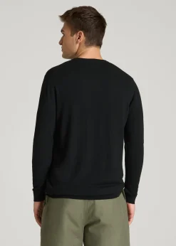 Linen Blend Lightweight Sweater for Tall Men