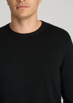Linen Blend Lightweight Sweater for Tall Men