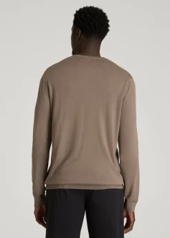 Linen Blend Lightweight Sweater for Tall Men