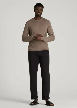 Linen Blend Lightweight Sweater for Tall Men