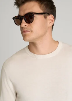 Linen Blend Lightweight Sweater for Tall Men