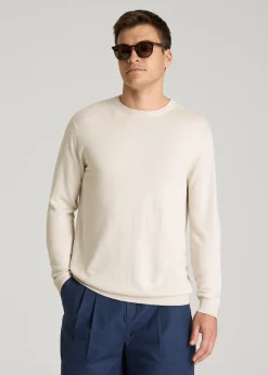 Linen Blend Lightweight Sweater for Tall Men