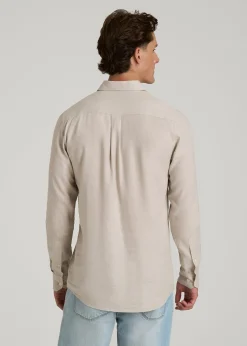 Linen Popover Shirt for Tall Men