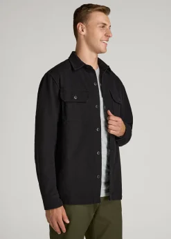 LJ&S Canvas Shirt Jacket for Tall Men