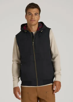 LJ&S Flannel-Lined Canvas Work Vest for Tall Men