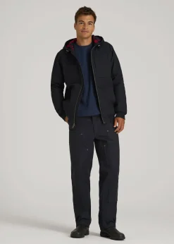 LJ&S Flannel-Lined Canvas Work Jacket for Tall Men